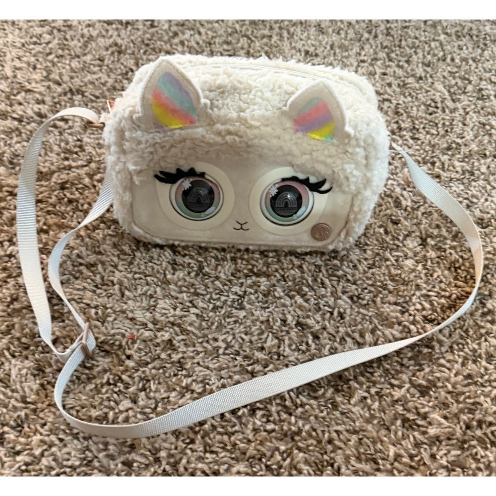 Purse Pets Fluffy Llama Interactive Crossbody Purse